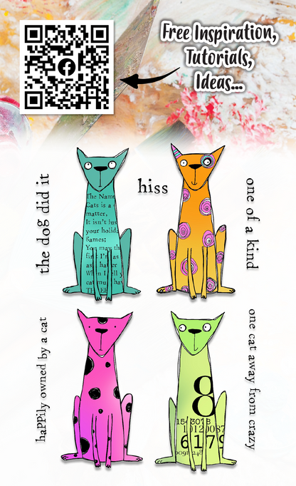 #465 - A6 Clear Stamp Set - Tall Cats