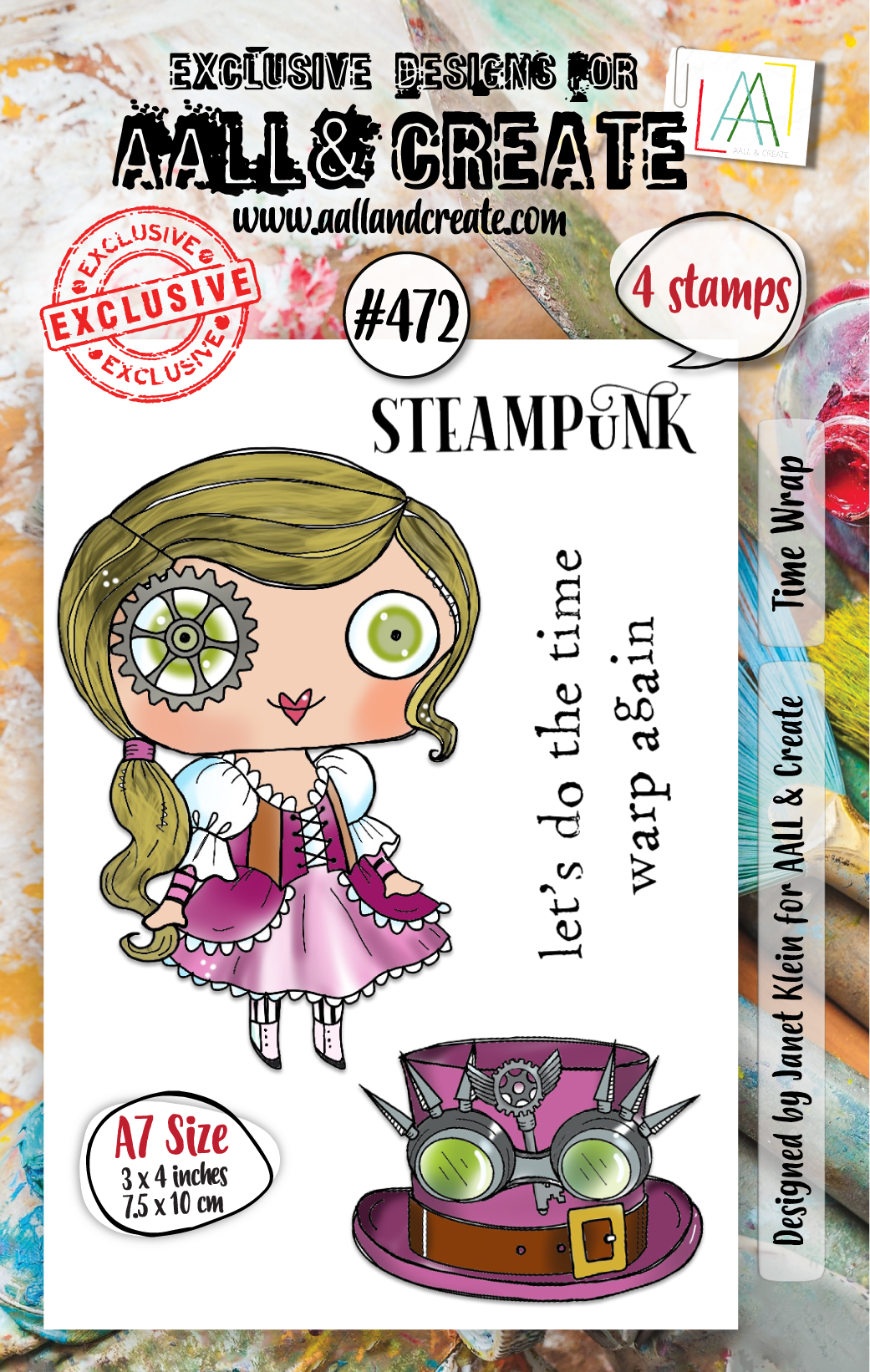 #472 - A7 Clear Stamp Set - Time Warp