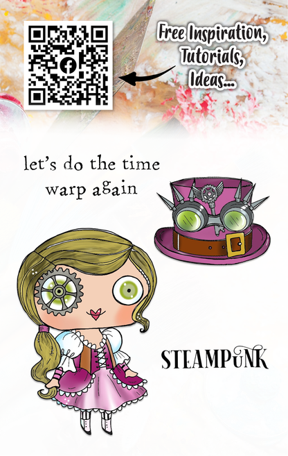 #472 - A7 Clear Stamp Set - Time Warp