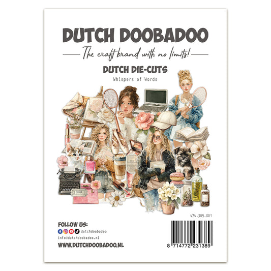 Dutch Doobadoo Whispers of Words Dutch Die-Cuts (50pcs)