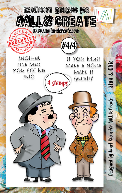 #474 - A7 Clear Stamp Set - Stan & Ollie