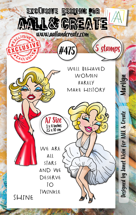 #475 - A7 Clear Stamp Set - Marilyn