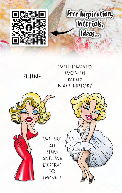 #475 - A7 Clear Stamp Set - Marilyn