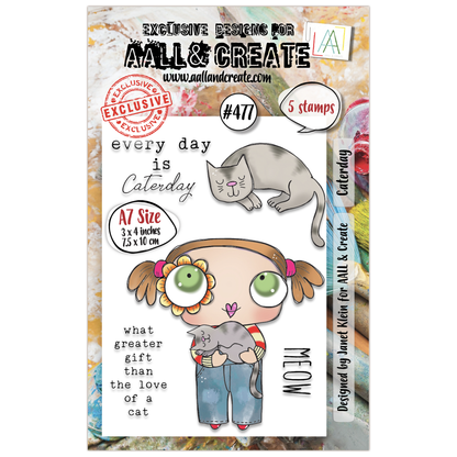 #477 - A7 Clear Stamp Set - Caterday