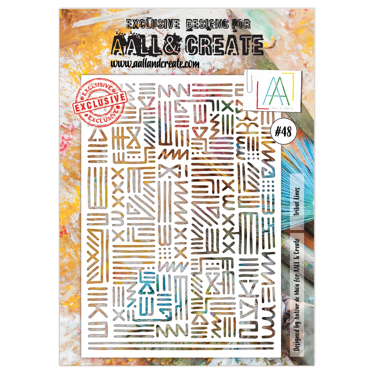 #48 - A4 Stencil - Tribal Lines