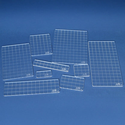 Stampers Anonymous Tim Holtz Acrylic Stamping Grid Blocks - 9 Pcs