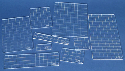 Stampers Anonymous Tim Holtz Acrylic Stamping Grid Blocks - 9 Pcs