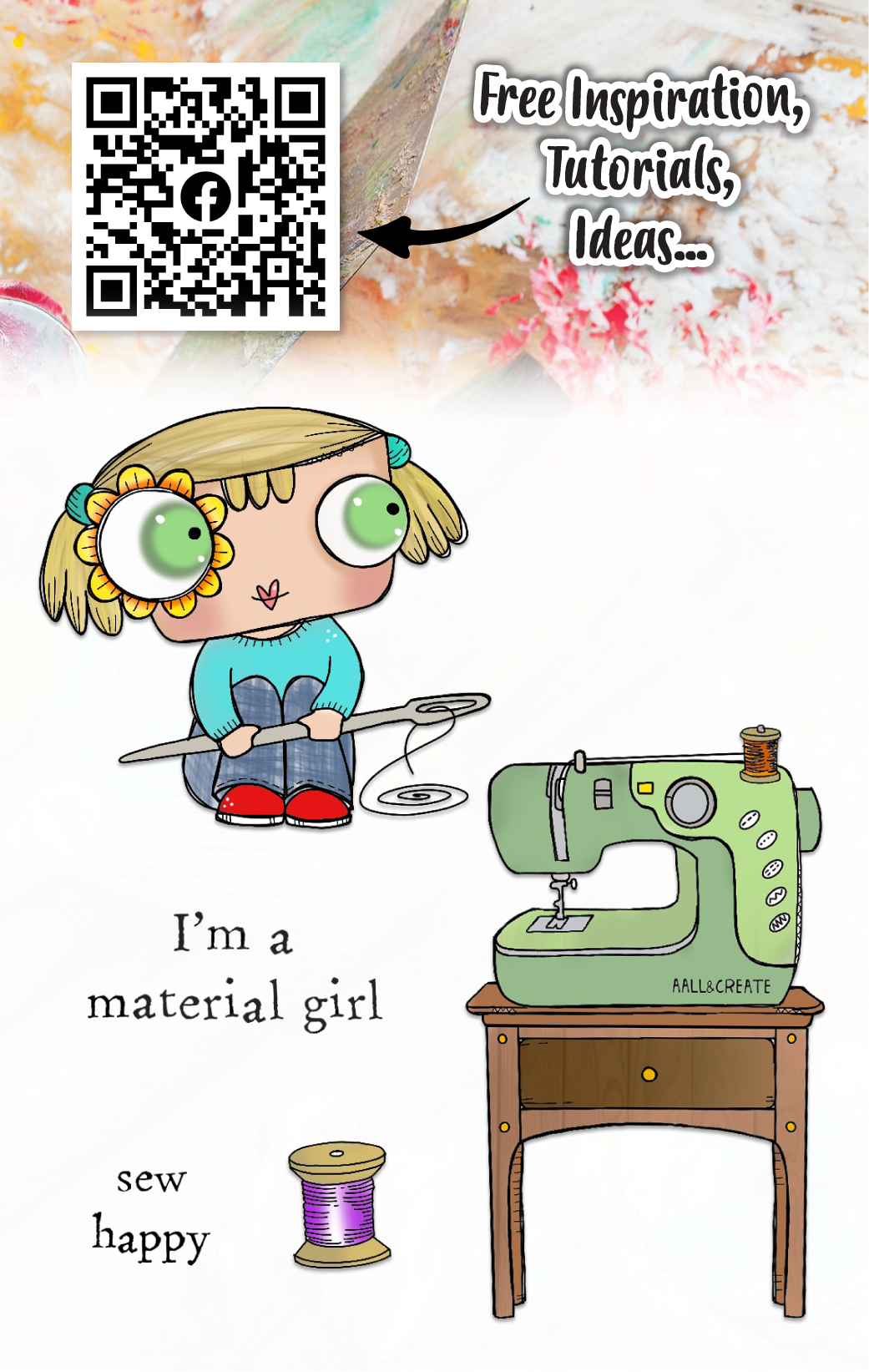 #482 - A7 Clear Stamp Set - Material Girl