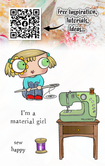 #482 - A7 Clear Stamp Set - Material Girl