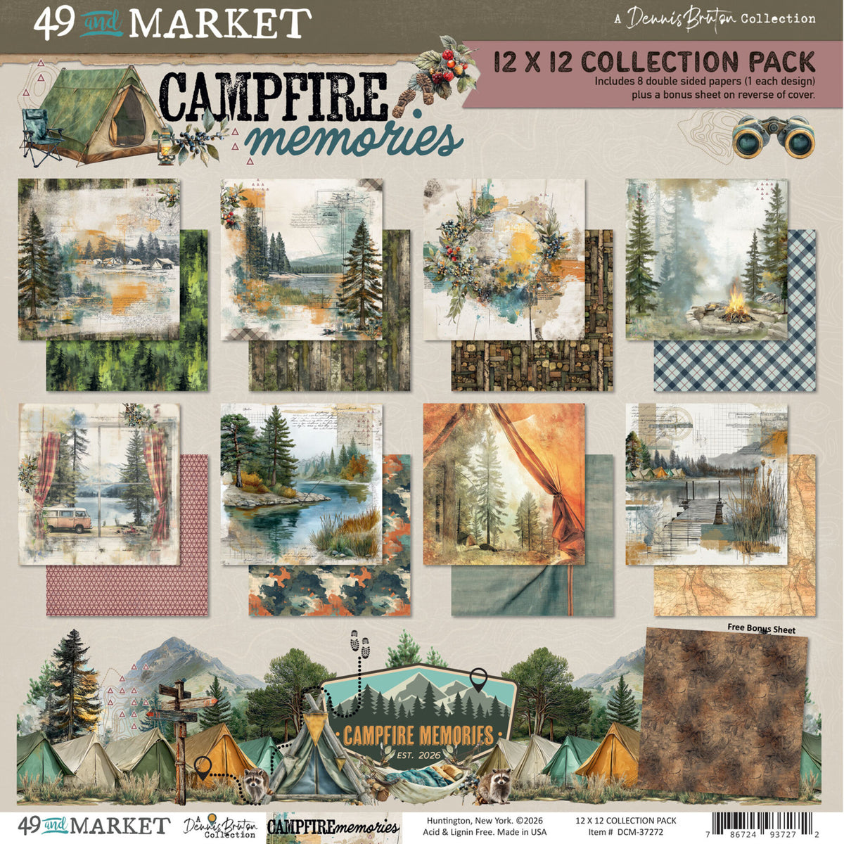 49 And Market Campfire Memories 12x12 Inch Collection Pack by Dennis Bruton