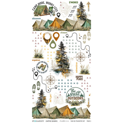 49 And Market Campfire Memories 6x12 Inch Blendable Rub-on Transfer Set by Dennis Bruton