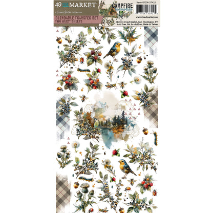 49 And Market Campfire Memories 6x12 Inch Blendable Rub-on Transfer Set by Dennis Bruton
