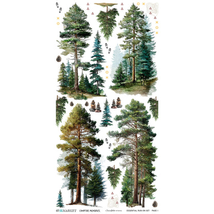 49 And Market Campfire Memories 6x12 Inch Essential Rub-on Transfer Set by Dennis Bruton