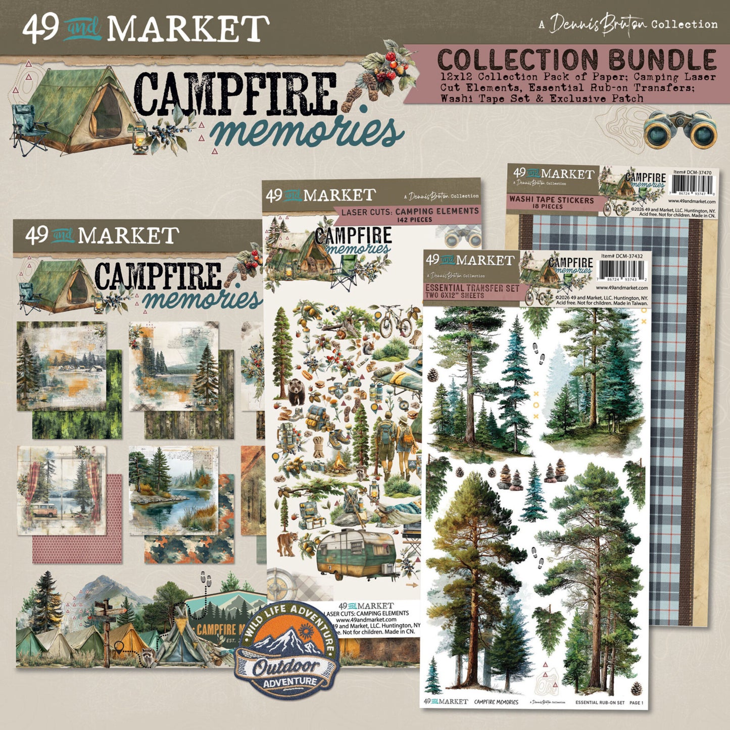 49 And Market Campfire Memories Bundle Collection w/ Patch by Dennis Bruton