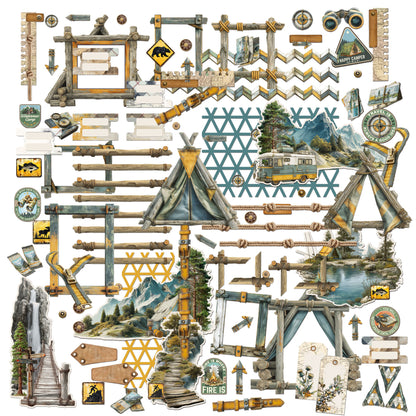 49 And Market Campfire Memories Ephemera & Frame Set by Dennis Bruto