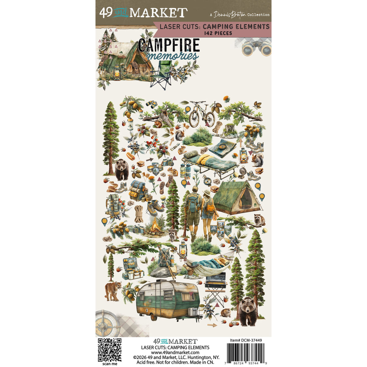 49 And Market Campfire Memories Laser Cut Elements Camping by Dennis Bruto