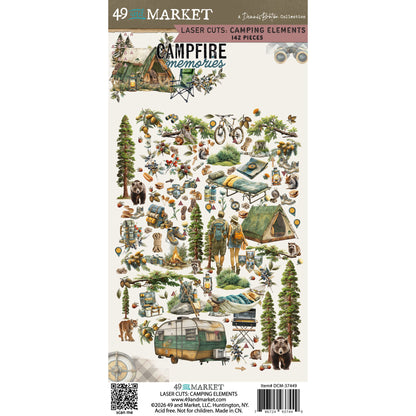 49 And Market Campfire Memories Laser Cut Elements Camping by Dennis Bruto