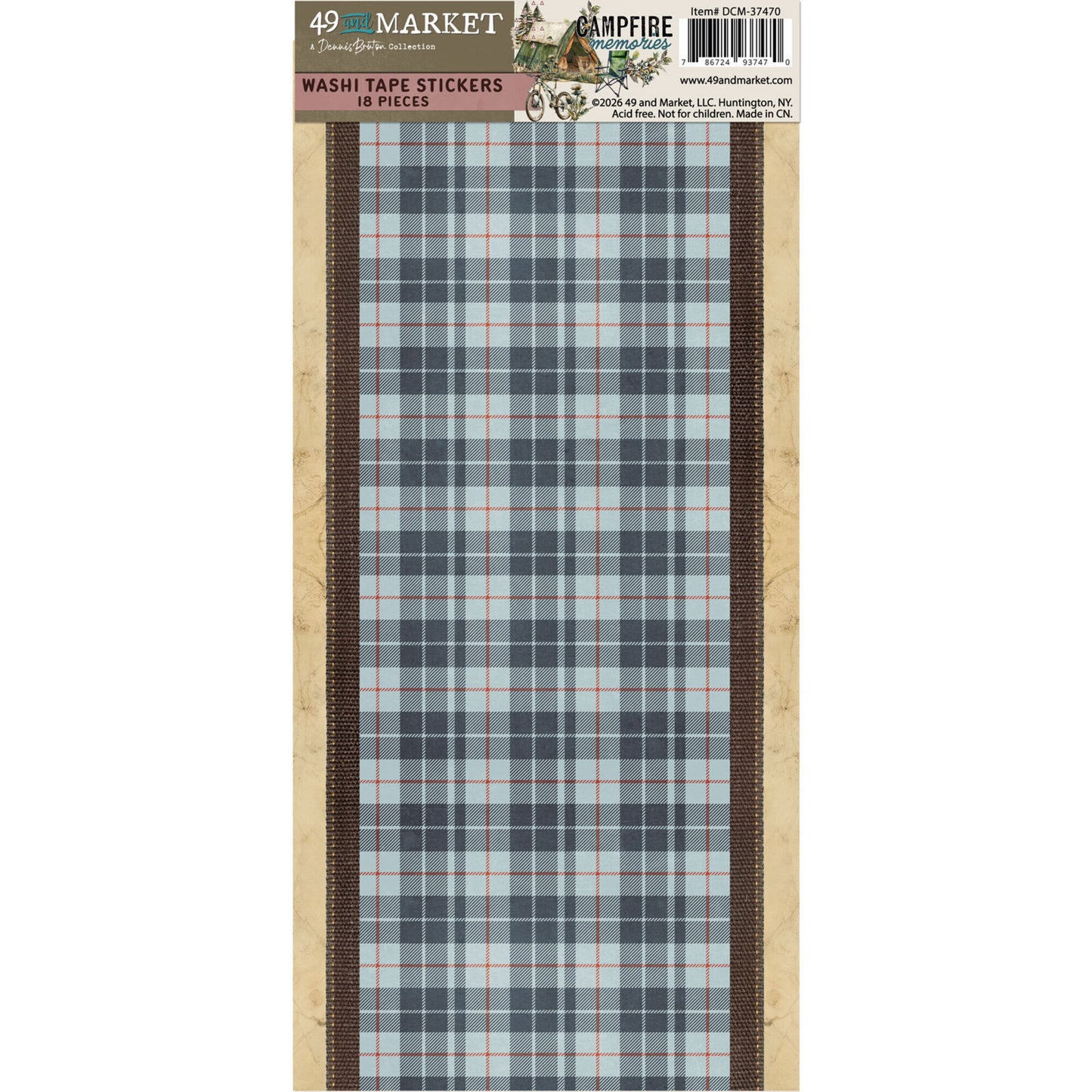 49 And Market Campfire Memories Washi Sheets by Dennis Bruton