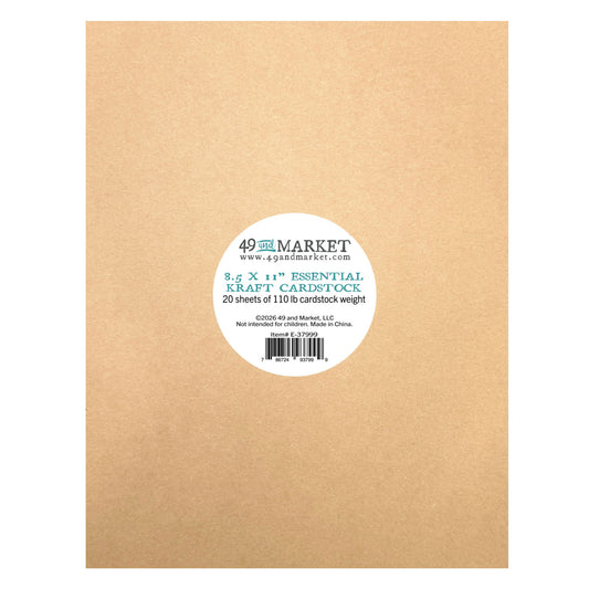 49 And Market Essential Kraft 8.5x11 Inch Cardstock