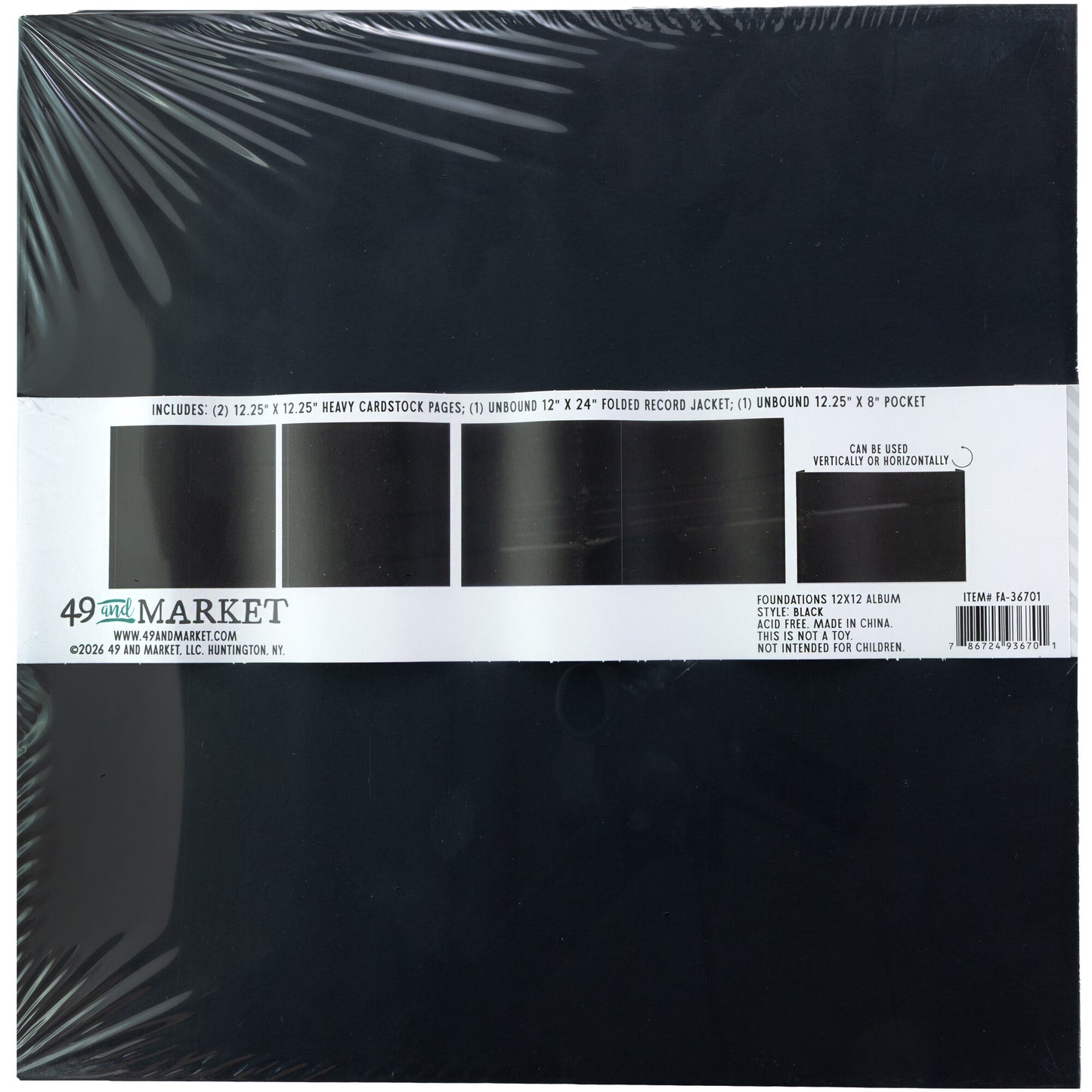 49 And Market Foundations 12x12 Inch Album Black