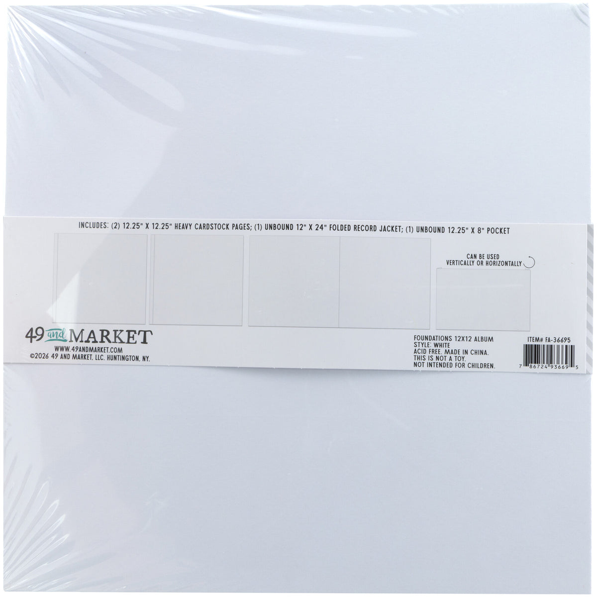 49 And Market Foundations 12x12 Inch Album White