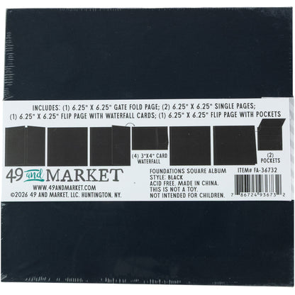 49 And Market Foundations Square Album Black