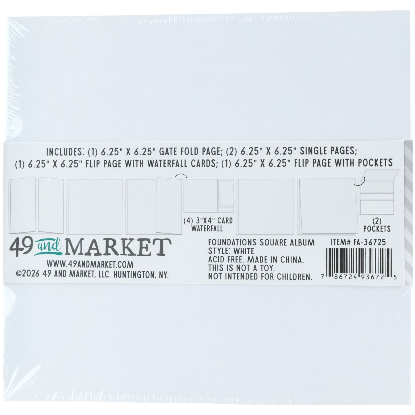 49 And Market Foundations Square Album White