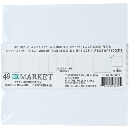49 And Market Foundations Square Album White
