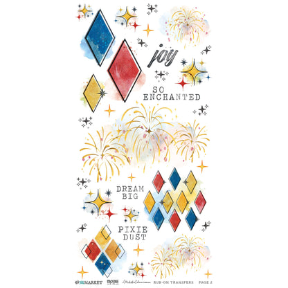 49 And Market Mouse & Co. 6x12 Inch Blendable Rub-on Transfer Set by Michelle Coleman