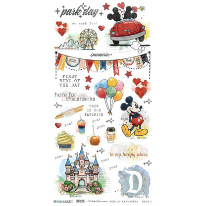 49 And Market Mouse & Co. 6x12 Inch Essential Rub-on Transfer Set by Michelle Coleman