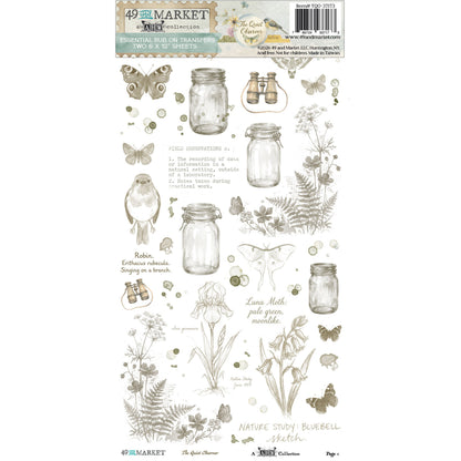 49 And Market The Quiet Observer 6x12 Inch Essential Rub-on Transfer Set by Arthouse Whimsy