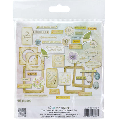 49 And Market The Quiet Observer Chipboard Set by Arthouse Whimsy
