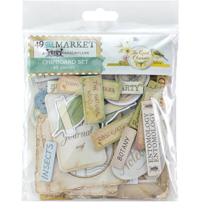 49 And Market The Quiet Observer Chipboard Set by Arthouse Whimsy