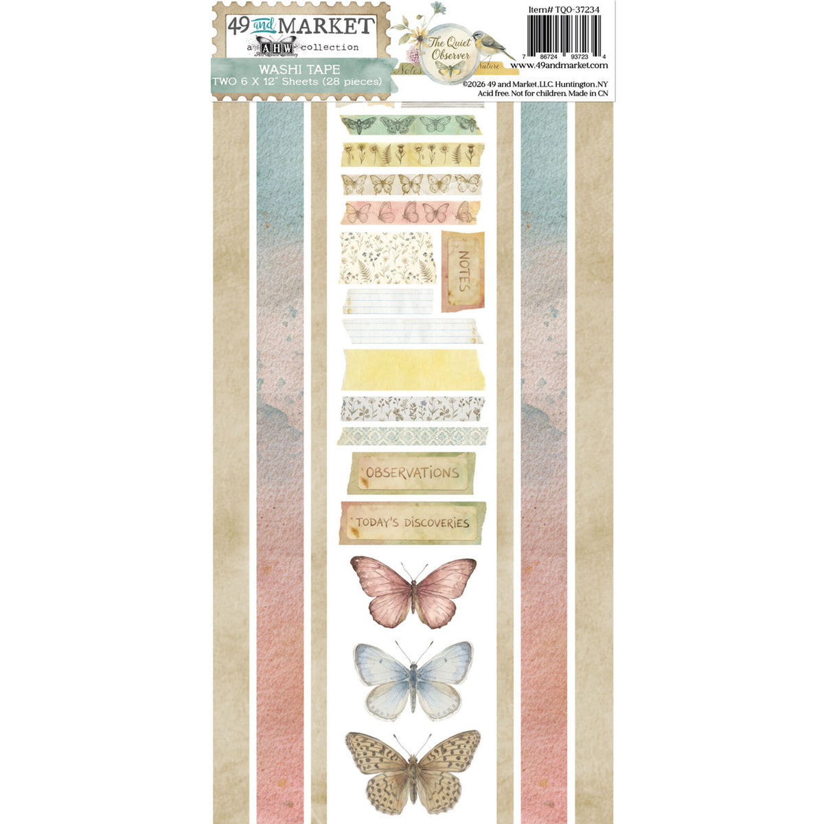 49 And Market The Quiet Observer Washi Sheets by Arthouse Whimsy