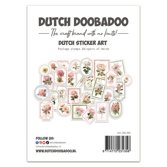 Dutch Doobadoo Whispers of Words Dutch Stickers Art Postage Stamps
