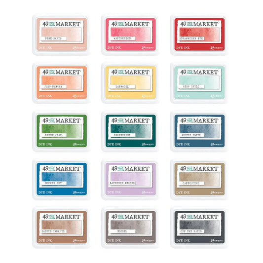 Ranger 49 And Market Dye Ink Pad Complete Collection - 15 Colours
