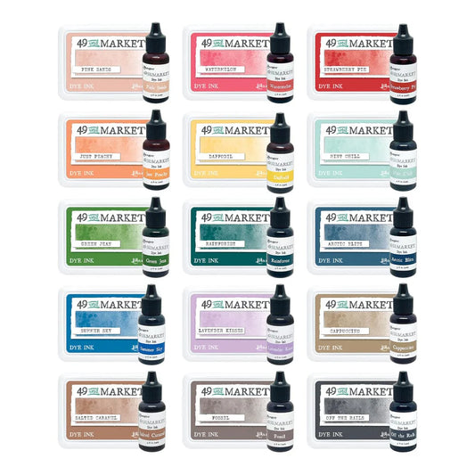 Ranger 49 And Market Dye Ink Pad & Reinker Complete Collection - 15 Colours