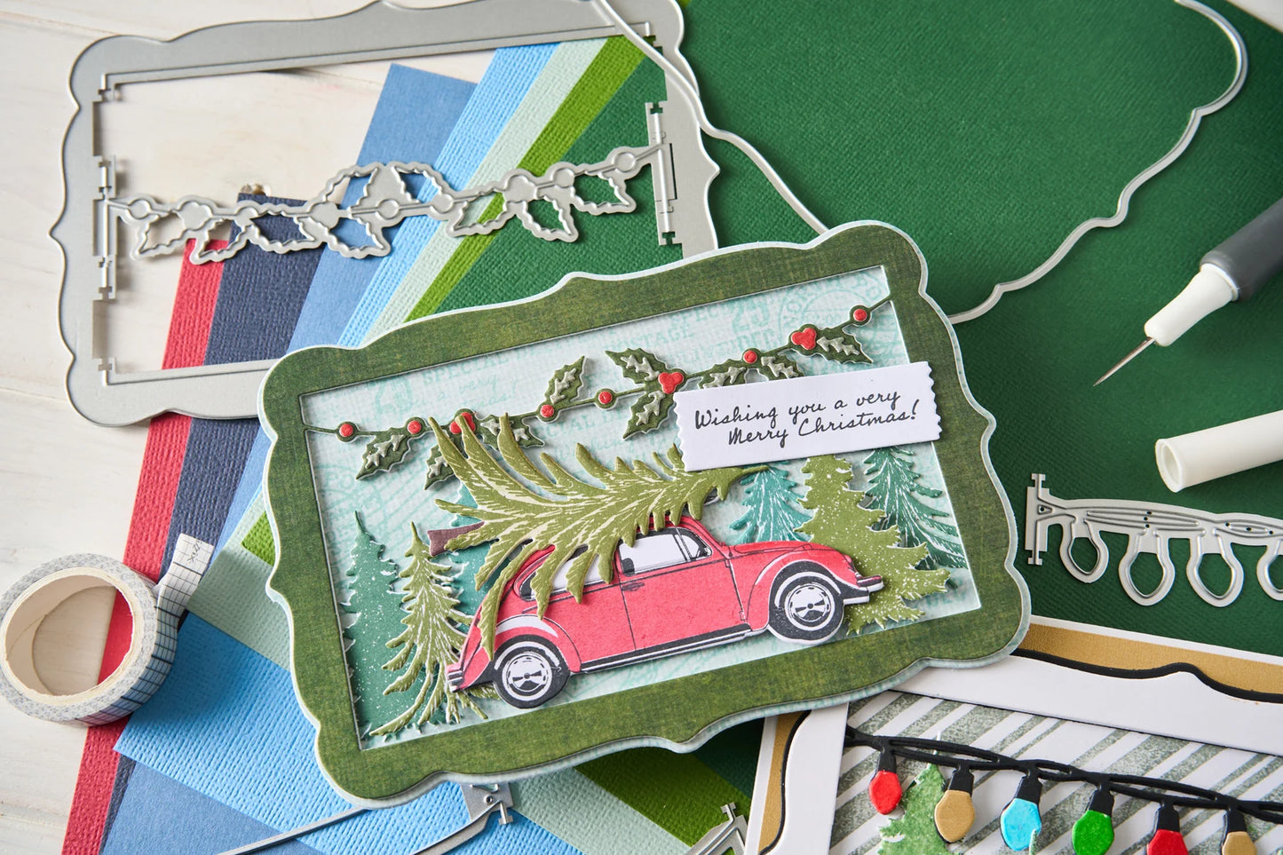 Sizzix Clear Stamp & Framelits Bundle 1 by 49 and Market