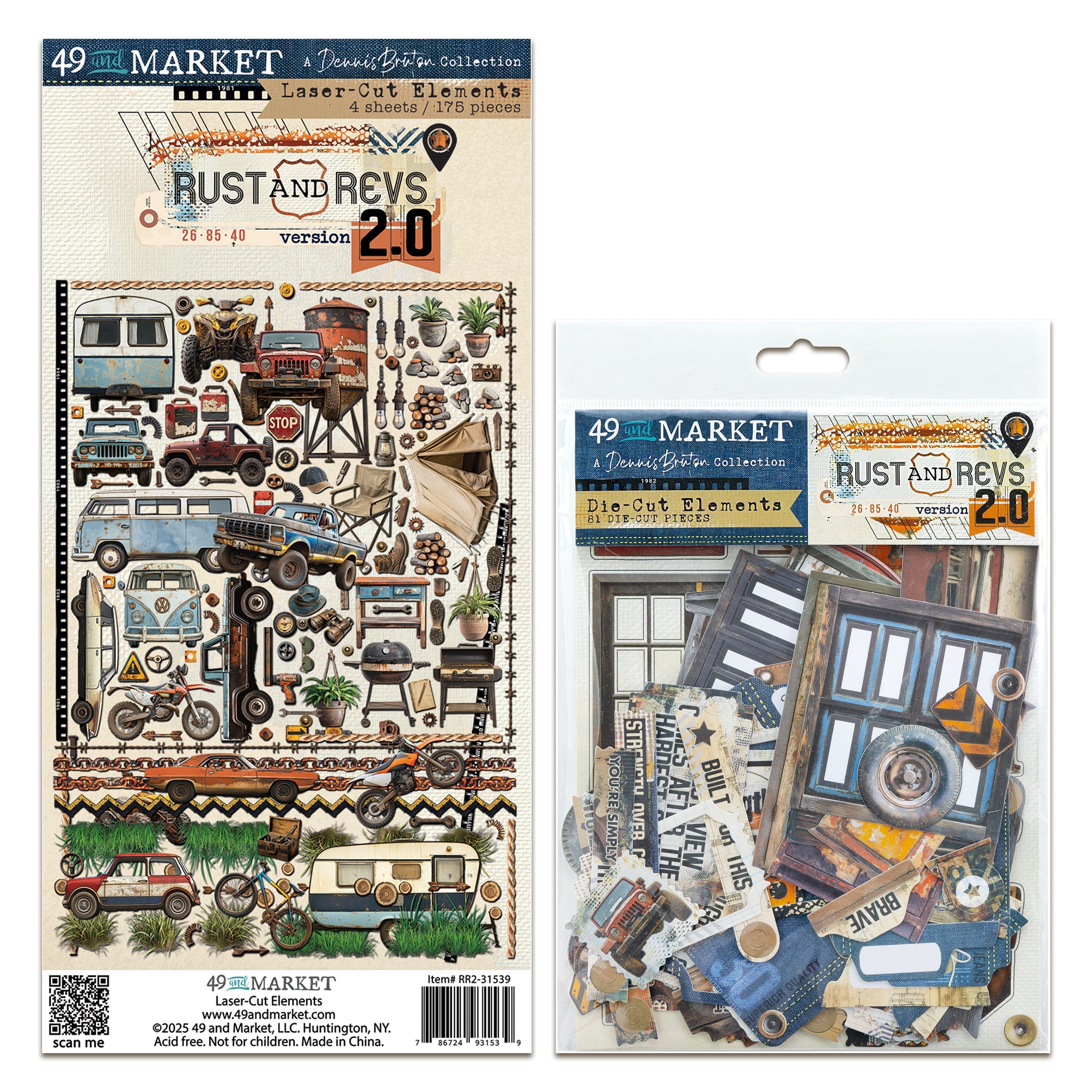 49 and Market Rust & Revs 2.0 Die Cuts & Laser Cuts Bundle โ AALL & Create
