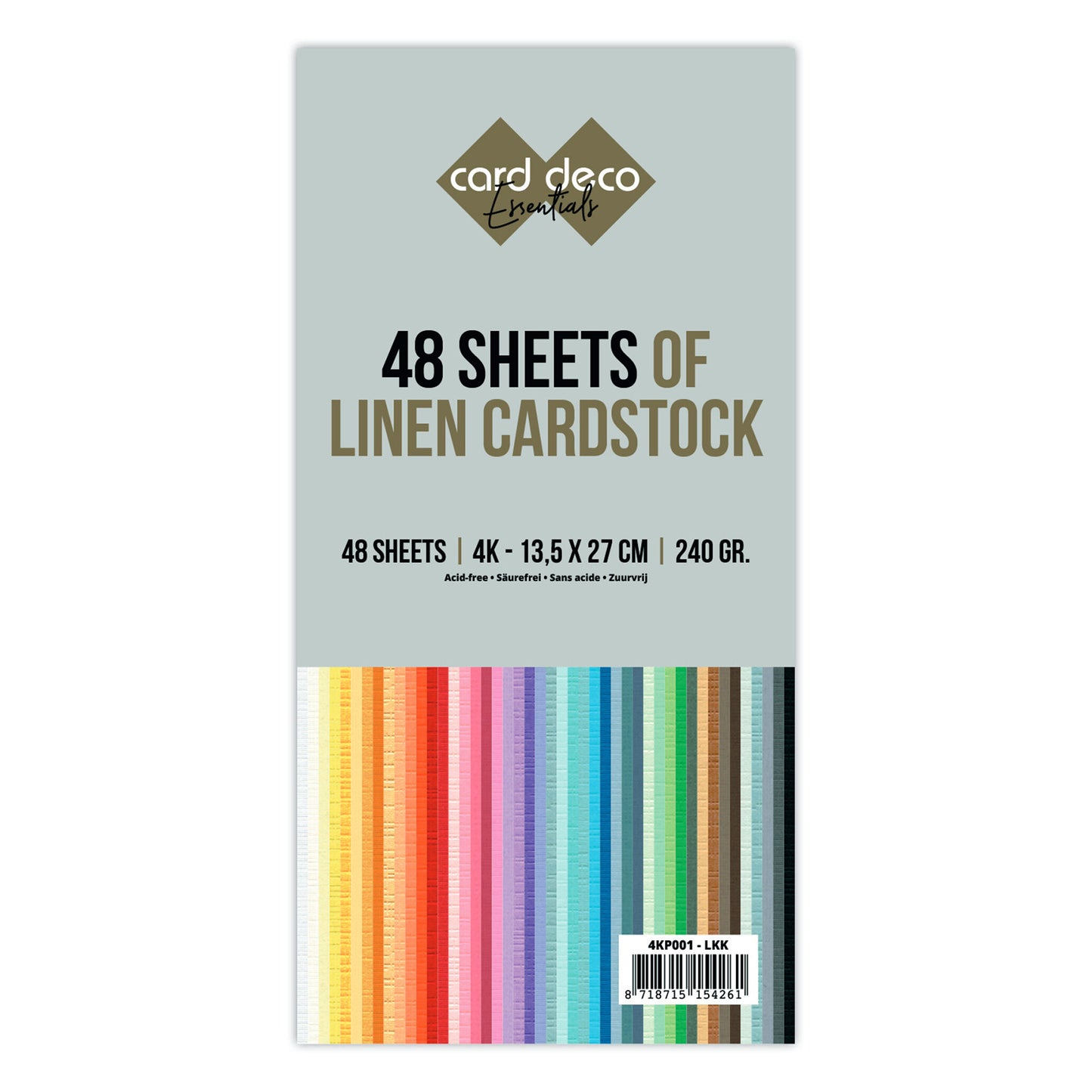 Card Deco Linen Cardstock 4K Jumbo Pack (48pcs)