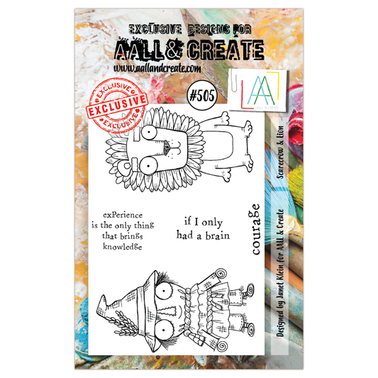 #505 - A7 Clear Stamp Set - Scarecrow & Lion