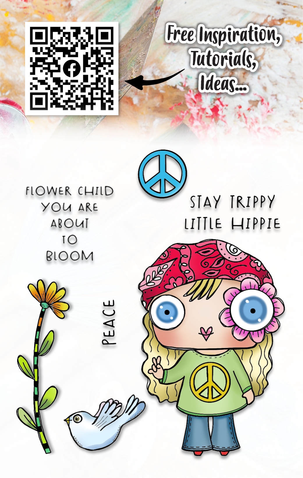 #511 - A7 Clear Stamp Set - Little Hippie