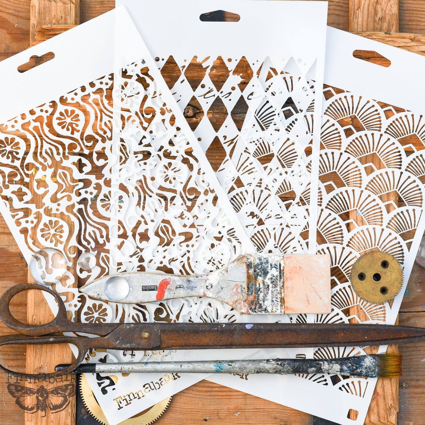 Prima Marketing Finnabair Limited Edition Stencil Set Decadent Walls (3pcs)