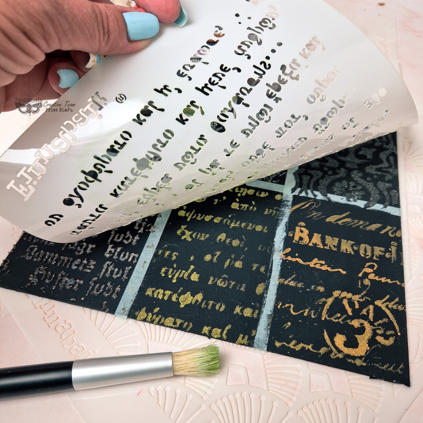 Prima Marketing Finnabair Limited Edition Stencil Set Old Pages (3pcs)