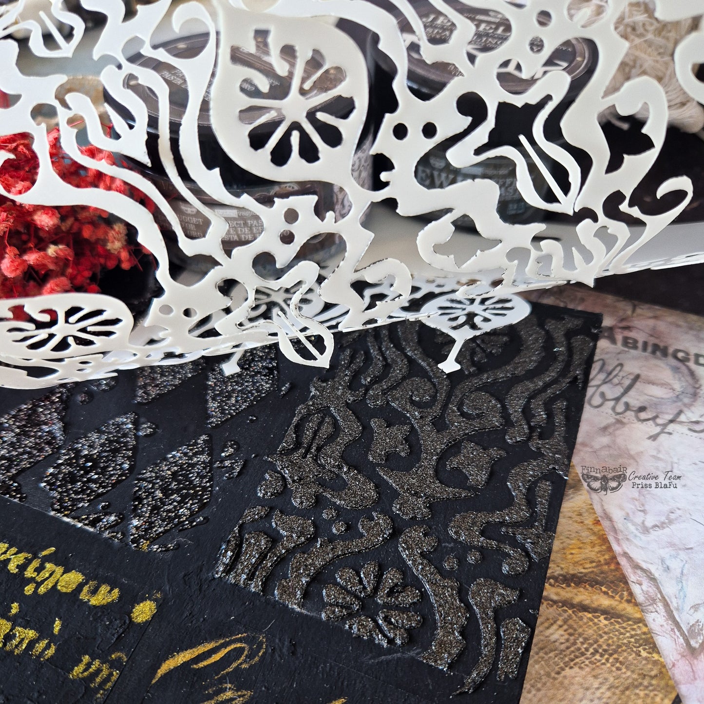 Prima Marketing Finnabair Limited Edition Stencil Set Decadent Walls (3pcs)