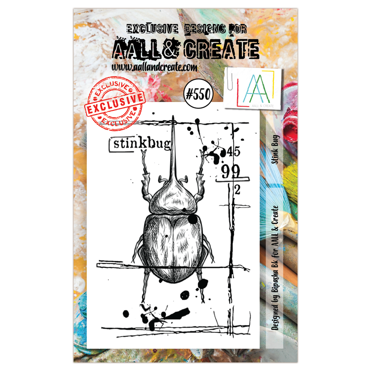 Bug Stamp Kit #550 - A7 Clear Stamp Set - Stink Bug – AALL & Create