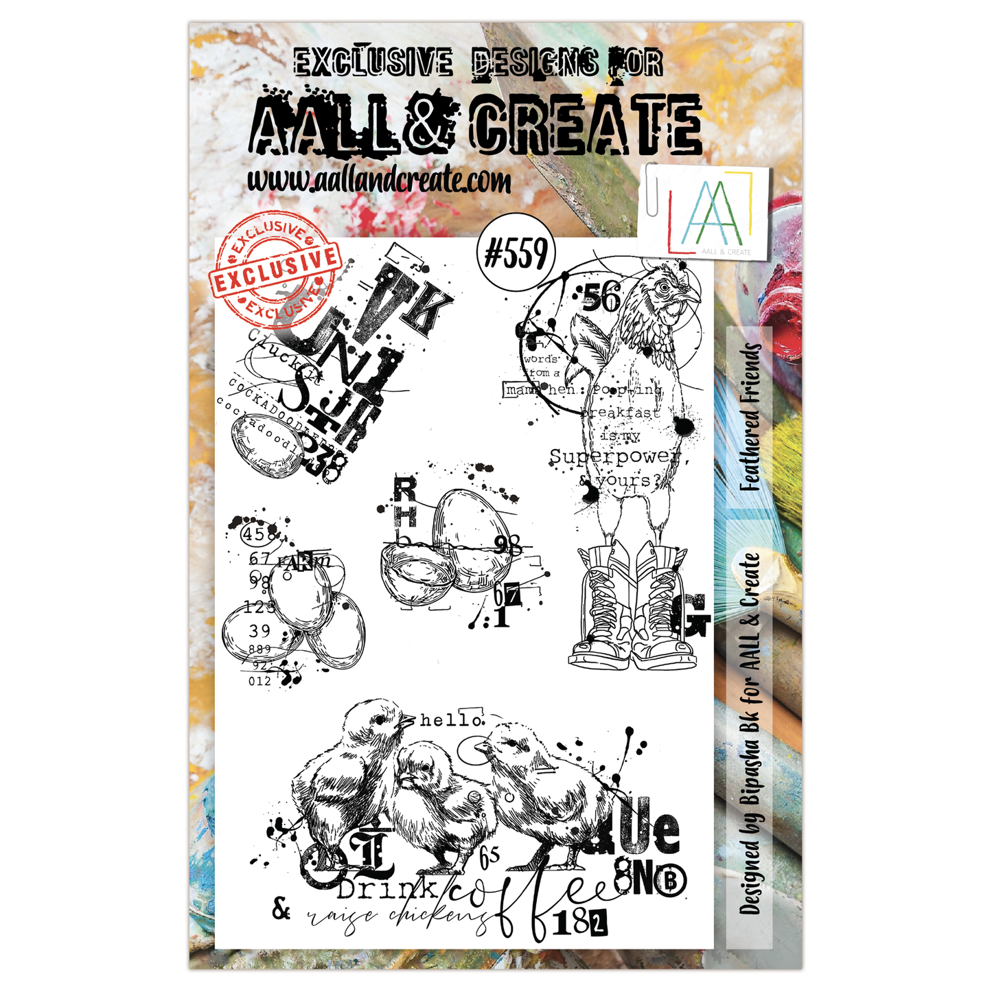 #559 - A5 Clear Stamp Set - Feathered Friends