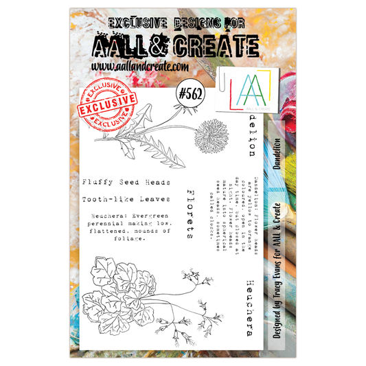 #562 - A5 Clear Stamp Set - Dandelion
