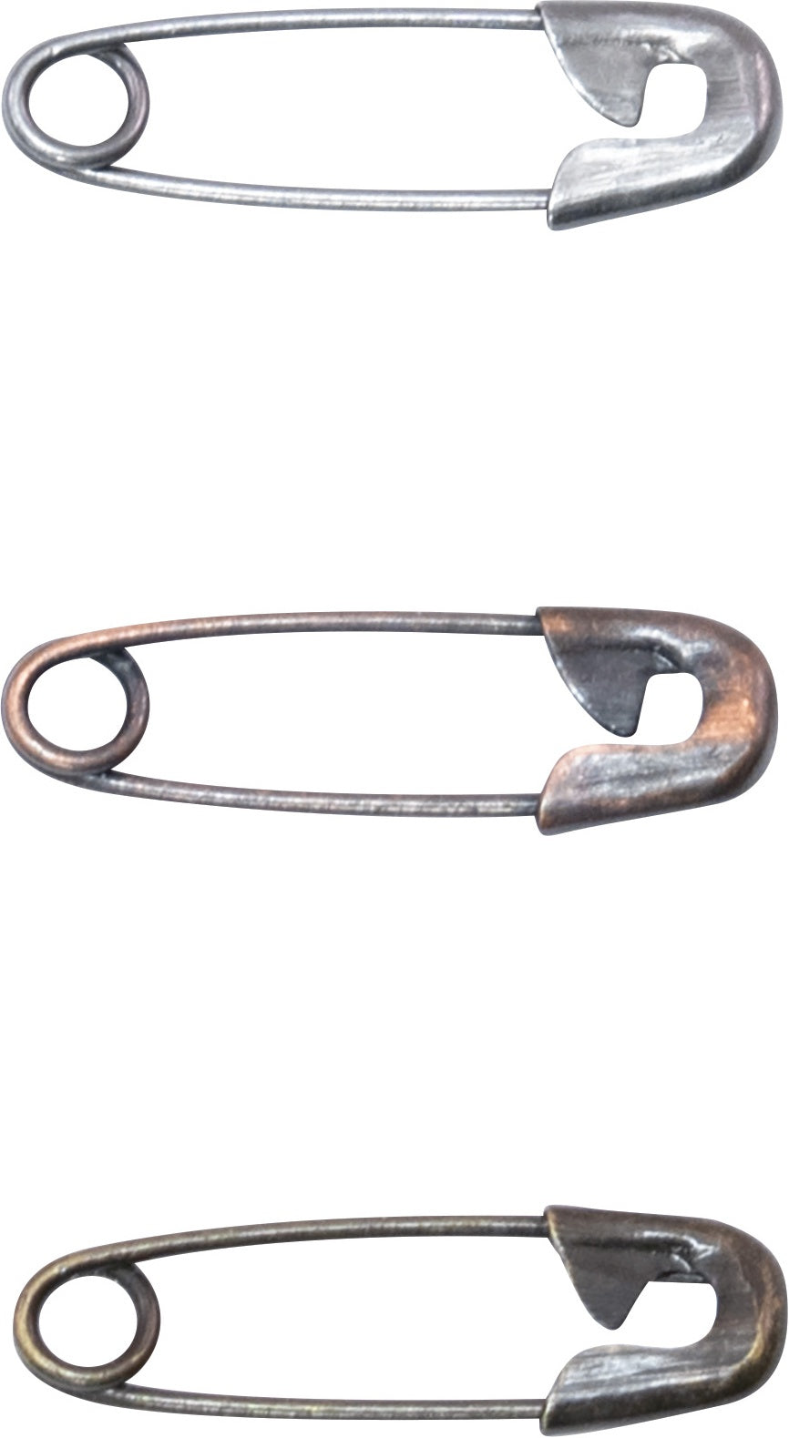 Idea-ology Tim Holtz Mini Metal Safety Pins 48 Pcs - 3 Colors