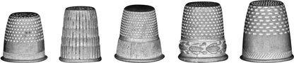 Idea-ology Tim Holtz Metal Thimbles 5 Pcs - Mixed Sizes